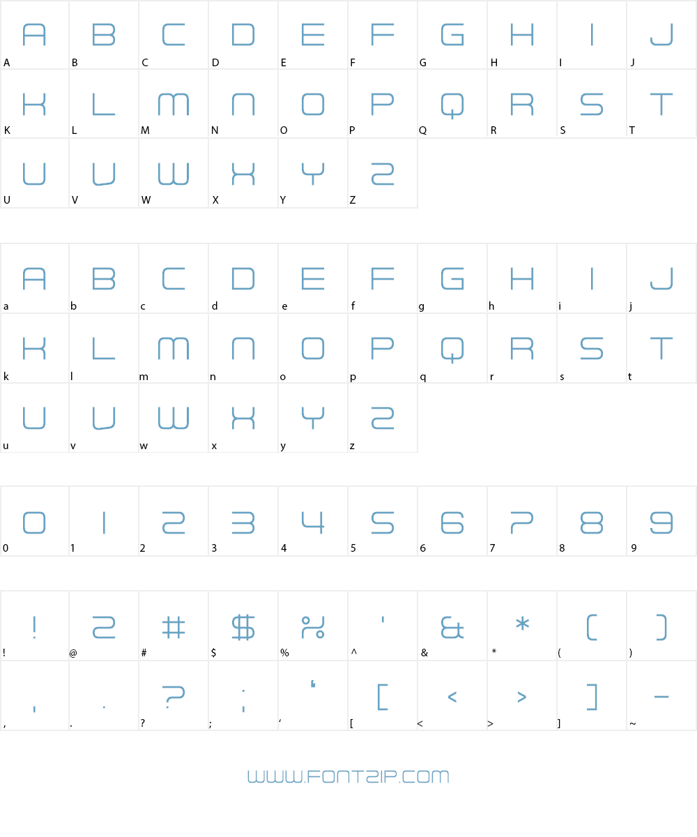 Futuristic Armour Font Character